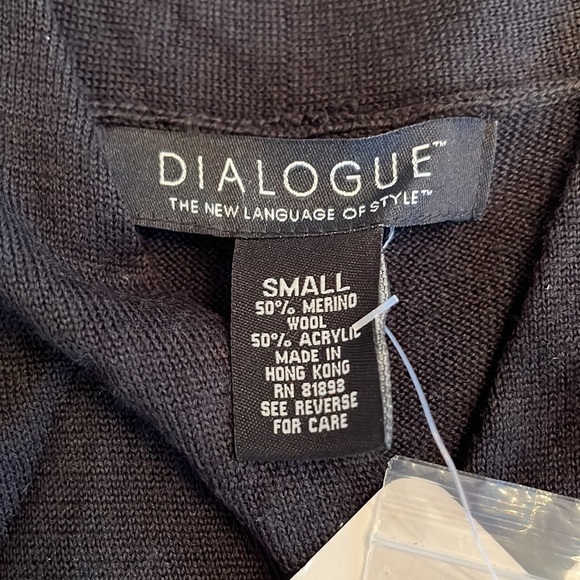 NWT from QVC Small Black Dialogue Maxi Dress Washable in Wool/Acrylic - Picture 7 of 10